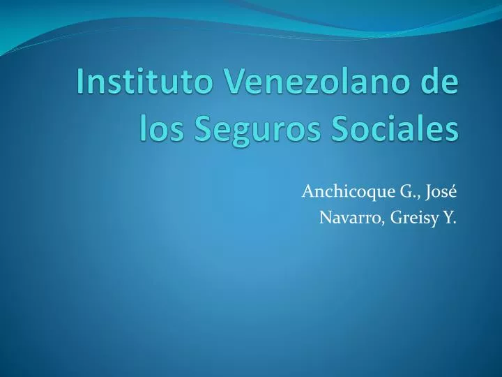 instituto venezolano de los seguros sociales