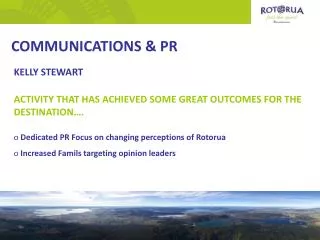 COMMUNICATIONS &amp; PR