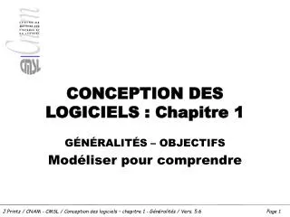 conception des logiciels chapitre 1