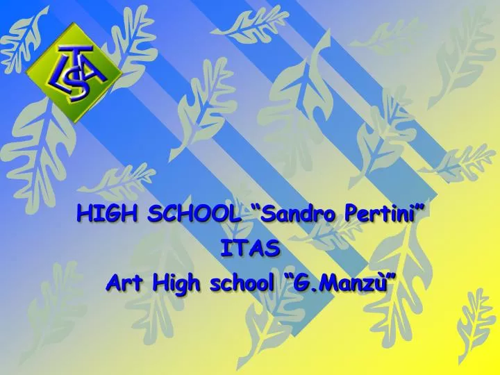 high school sandro pertini itas art high school g manz