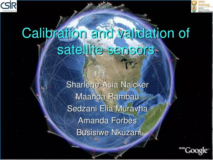 calibration and validation of satellite sensors