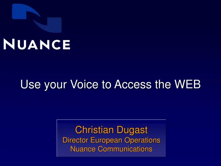 use your voice to access the web