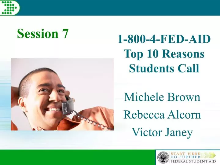 1 800 4 fed aid top 10 reasons students call