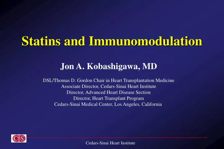 statins and immunomodulation