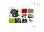 X-Rite Reports Third Quarter 2009 Sales Decline, Highlights Strategic Advances - slide 1