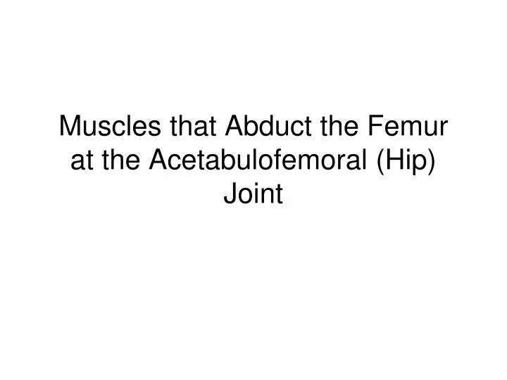 muscles that abduct the femur at the acetabulofemoral hip joint