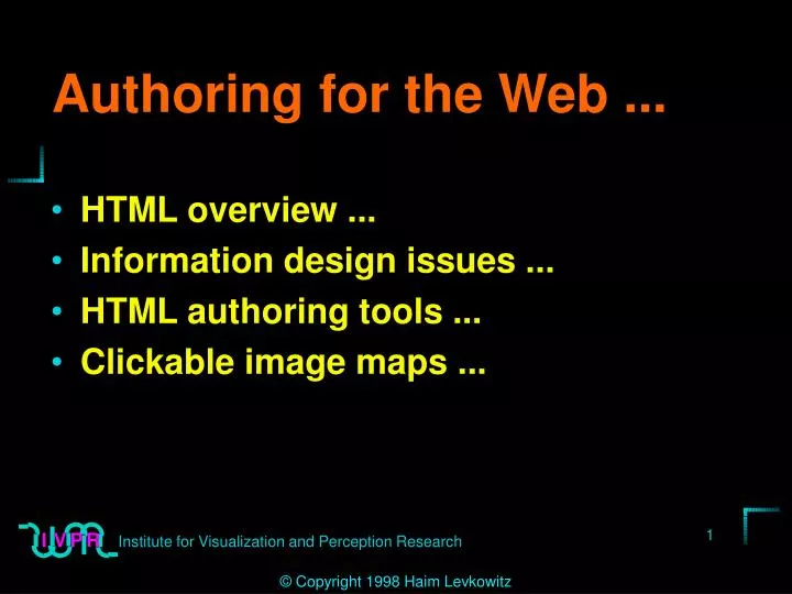 authoring for the web