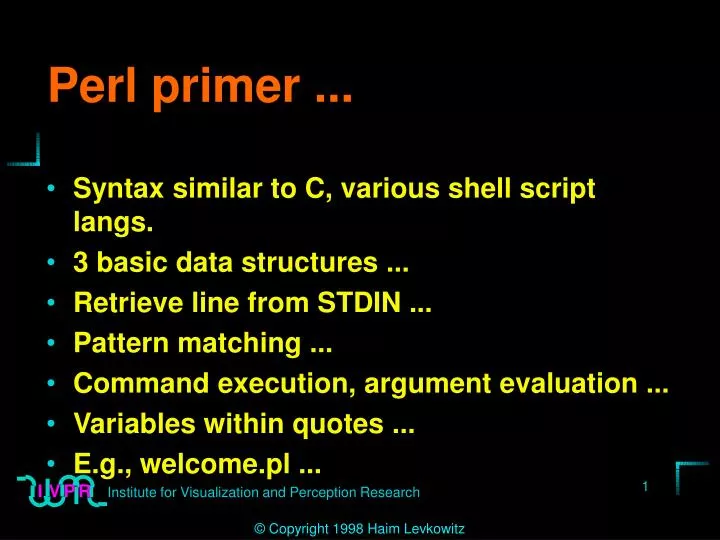 perl primer