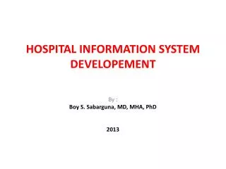 hospital information system developement