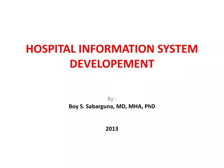 hospital information system developement