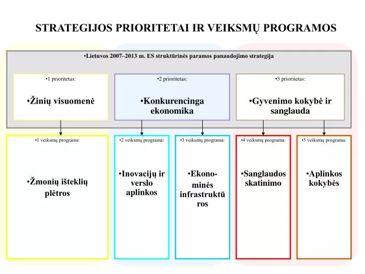 strategijos prioritetai ir veiksm programos