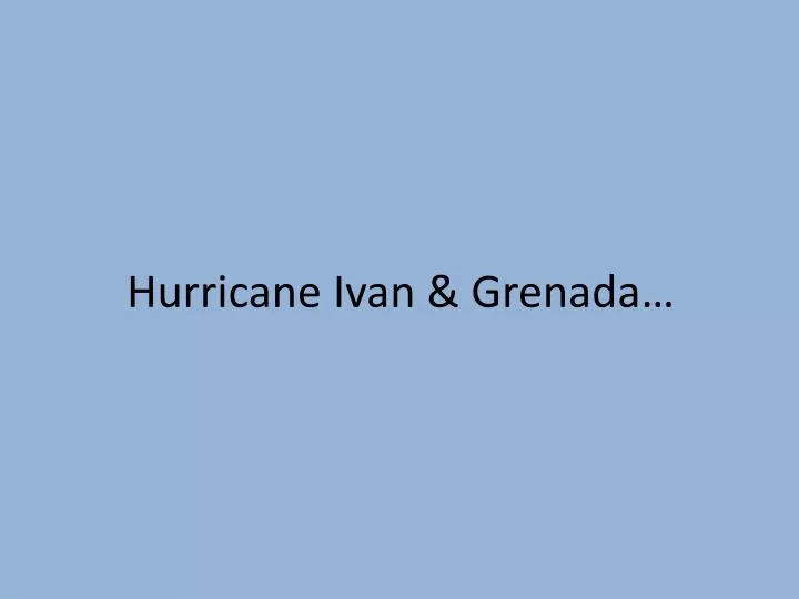 hurricane ivan grenada