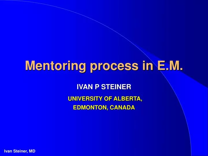 mentoring process in e m