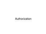 Authorization - slide 1