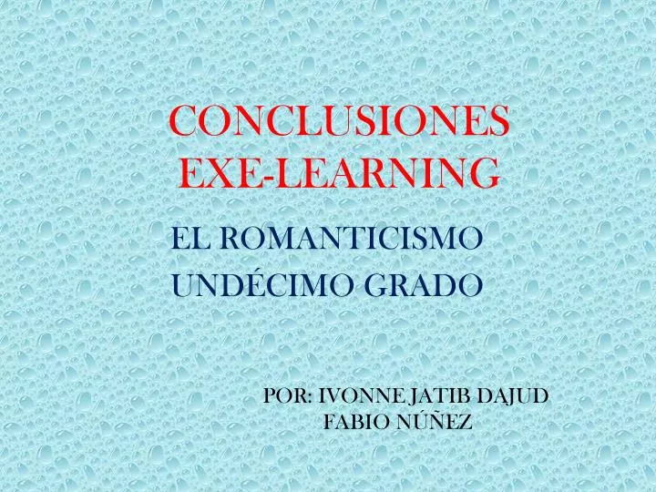 conclusiones exe learning