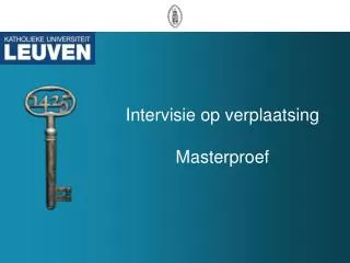 intervisie op verplaatsing masterproef