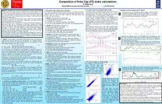 Comparison of Polar Cap (PC) index calculations. P. Stauning
