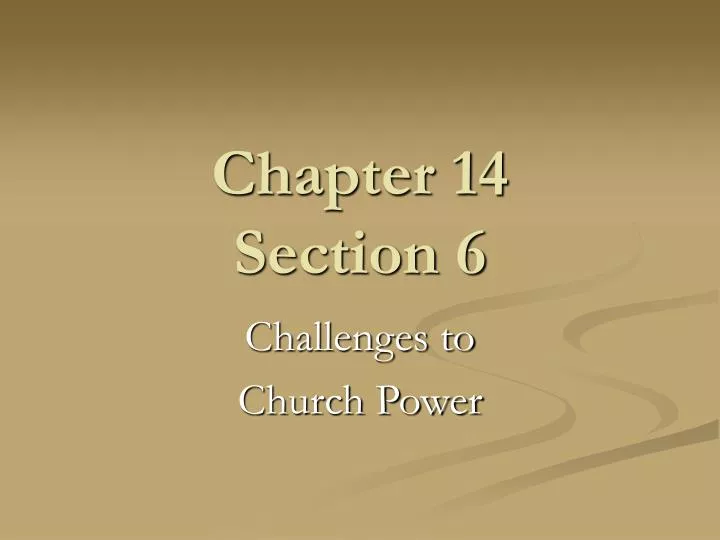 chapter 14 section 6