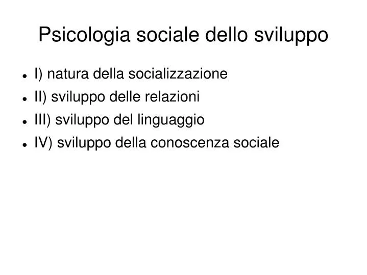 psicologia sociale dello sviluppo