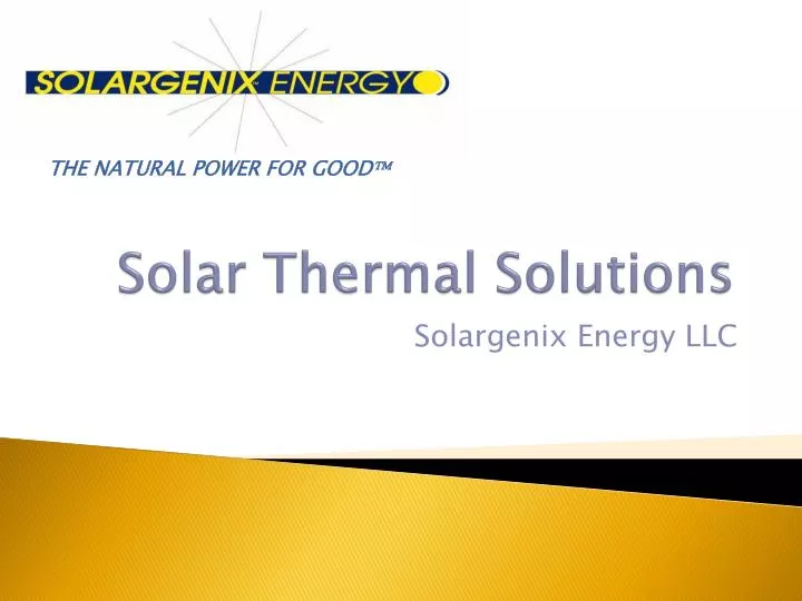 solar thermal solutions