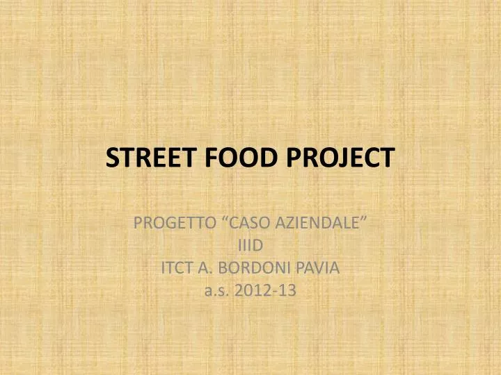 street food project