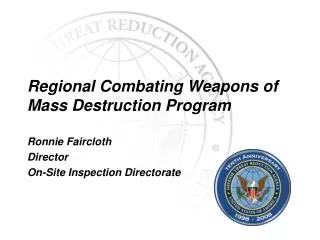 Regional Combating Weapons of Mass Destruction Program