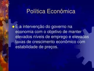 pol tica econ mica