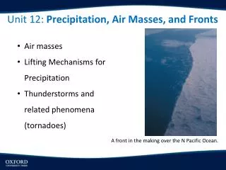 Unit 12: Precipitation, Air Masses, and Fronts