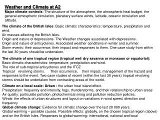 Weather and Climate at A2