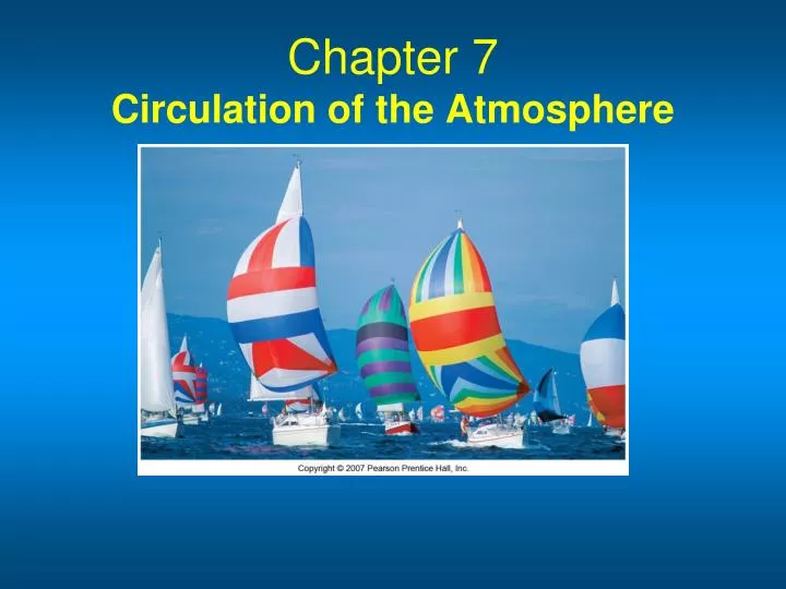 chapter 7 circulation of the atmosphere