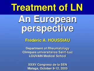 Treatment of LN