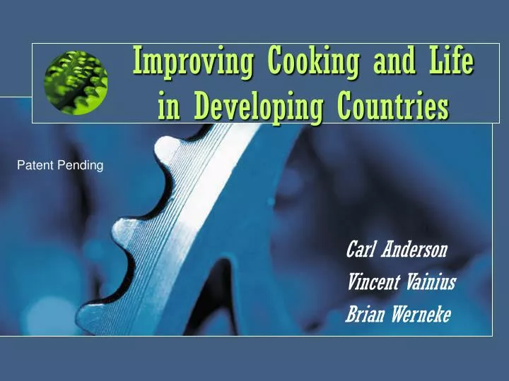 improving cooking and life in developing countries