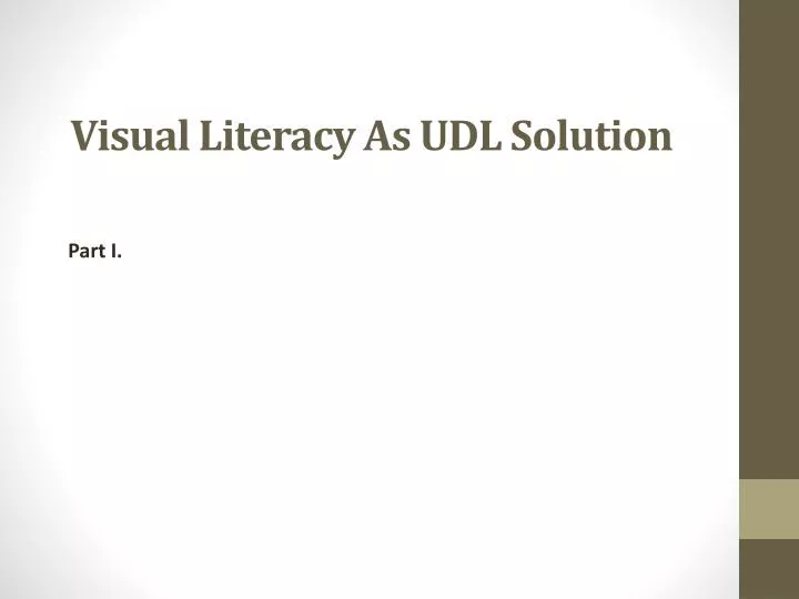visual literacy as udl solution