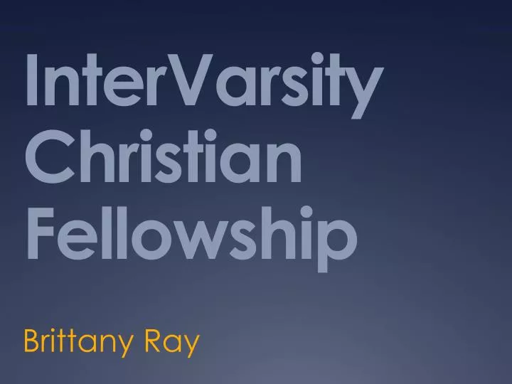 intervarsity christian fellowship