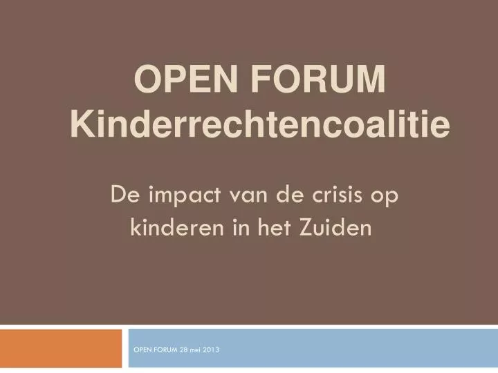 de impact van de crisis op kinderen in het zuiden