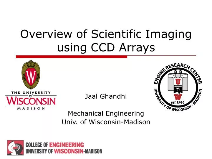 overview of scientific imaging using ccd arrays