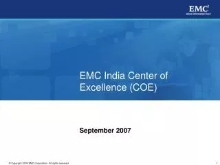 EMC India Center of Excellence (COE)