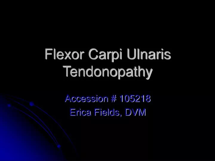flexor carpi ulnaris tendonopathy