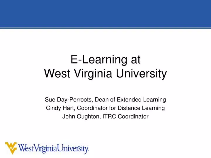 e learning at west virginia university