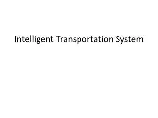 intelligent transportation system