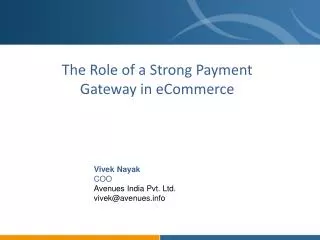 The Role of a Strong Payment Gateway in eCommerce
