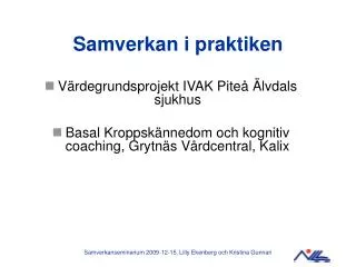 samverkan i praktiken