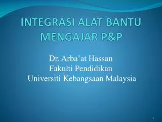 integrasi alat bantu mengajar p p