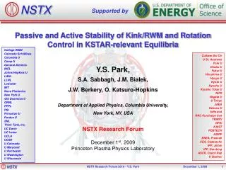 Passive and Active Stability of Kink/RWM and Rotation Control in KSTAR-relevant Equilibria