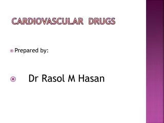 Cardiovascular drugs
