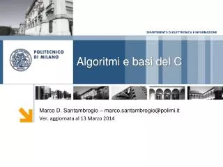 algoritmi e basi del c