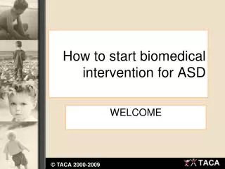 How to start biomedical intervention for ASD