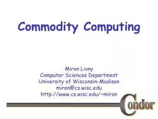 Commodity Computing