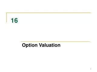 Option Valuation