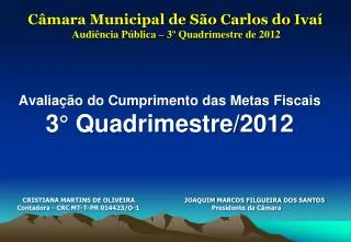 avalia o do cumprimento das metas fiscais 3 quadrimestre 2012